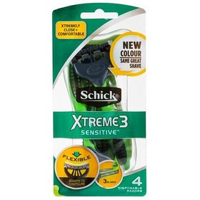 تصویر خودتراش شیک مدل Xtreme 3 Sensitive بسته ۴ عددی 