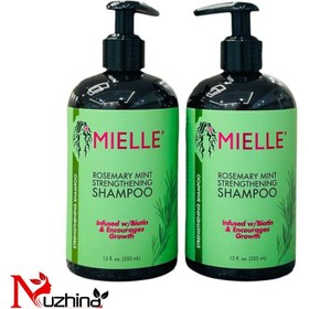 تصویر شامپو تقویت کننده و ضد ریزش رزماری و نعنا میله ارگانیکس 355 میل Mielle Organics Rosemary and Mint Strengthening and Anti-Hair Loss Shampoo 355 ml