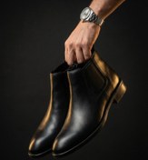 تصویر نیم بوت چرم طبیعی مردانه کد289822 