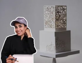 تصویر کالیگرافی کیک عروس 