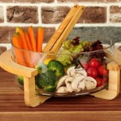 تصویر کاسه سالاد دسته دار چوب آرکو 