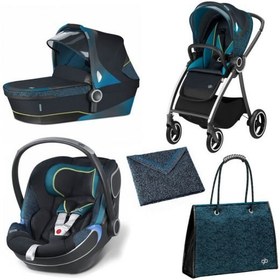 تصویر ست 5 تکه کالسکه جی بی GB Maris Bold Sport Black Travel System 