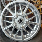 تصویر رینگ فابریک سایز ۱۵ خرچنگی نقره‌ای ا Original wheel size 15" Original wheel size 15"