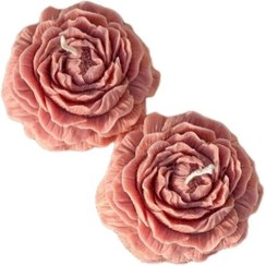 تصویر شمع شناور مدل گل آلاله مجموعه دو عددی 