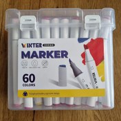 تصویر ماژیک رنگ آمیزی وینتر ۶۰ رنگ دو سر 