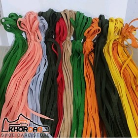 تصویر بند کفش و کتونی درجه یک گرد و پهن ( بسته 5 جفتی ) مدل 120 سانتی متری ( رنگ رو در گفت و گو تعیین کنید ) 