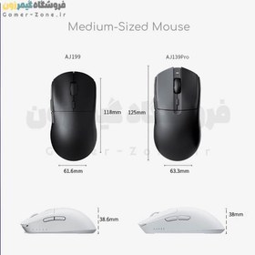 تصویر موس گیمینگ بی سیم حرفه ای ایجز مدل Ajazz AJ139 Pro 1K / AJ139 Pro 4K Lightwieght Wireless Gaming Mouse 