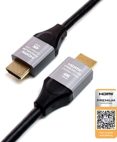 تصویر کابل Tera Grand - 3 FT Premium HDMI دارای گواهی 2.0 ، 4K Ultra HD 2160P در 60Hz ، HDMI 2.0b Dolby Vision HDR ، 18 گیگابایت بر ثانیه 4: 4: 4 Chroma UHD آلومینیوم مسکن 3D ، سازگار با Apple TV ، Sony Playstation PS4 