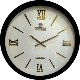 تصویر ساعت دیواری چوبی طرح رولکس کد 110 