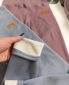 تصویر لگ داخل پشمی - صورتی / Free size کد محصول: ۴۰۵۵