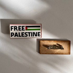 تصویر پیکسل چوبی Free Palestine 