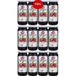 تصویر شل کمپوت گیلاس 480 گرمی شیشه (8عددی) 