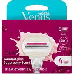 تصویر تیغ یدک ونوس مدل Comfortglide شوگربری بسته ۴ عددی 