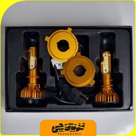 تصویر هدلایت d65 - H4لیمویی سفید D65 LED HEADLIGHT