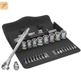 تصویر مجموعه 29 عددی آچار جغجغه ورا مدل 05004047001 سایز 3/8 اینچ 8100 Zyklop Metal Ratchet Set, 29 pieces