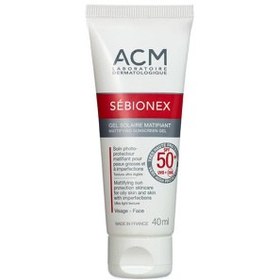 تصویر ضدآفتاب بی رنگ ای سی ام مدل Sebionex با SPF50 مناسب پوست چرب تا مختلط حجم 40 میلی لیتر ACM Sebionex colorless sunscreen with SPF50, suitable for oily to mixed skin, volume 40 ml