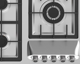 تصویر اجاق گاز استیل ۵ شعله تی اندی مدل TD 112E T&D Steel Hob Model TD 112E