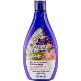 تصویر شامپو بدن کرمی آدرا حاوی نیلوفر آبی و ارکیده و اسطوخودوس حجم ۴۰۰ میل 