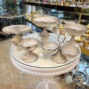 تصویر سرویس پذیرایی الومینیومی خطی ۵ تیکه - سیلور 