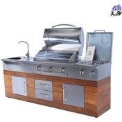 تصویر باربیکیو کامل ۲۴۲ سانت استیل ترموود عرض ۶۰ 