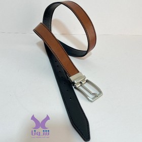 تصویر کمربند مردانه دو رنگ چرمی 