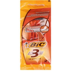 تصویر تیغ 3 لبه پوست حساس 3 عددی بیک Sensitive 3 Edges Disposable Blade 3 Bic