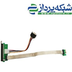 تصویر PCI-e 1X to 16x Riser Card 30cms+SATA power cable 