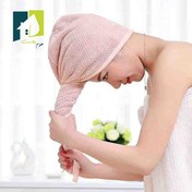 تصویر حوله سر جادویی دکمه دار Magic head towel with buttons