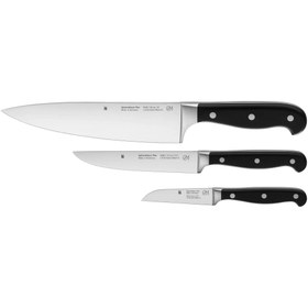تصویر چاقو آشپزخانه 3 پارچه دبلیو ام اف مدل WMF Set of kitchen knives SPITZENKLASSE Plus 