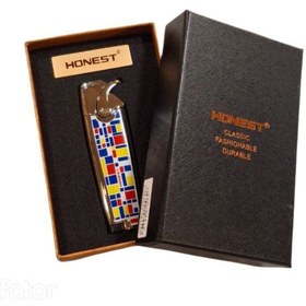 تصویر فندک HONEST طرح موزاییکی 