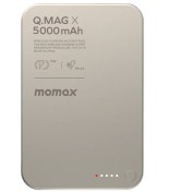 تصویر پاوربانک بیسیم مگسیف 15 وات 5000 میلی‌آمپر مومکس مدل Momax Q.Mag X IP116 Momax Q.Mag X IP116 15W 5000 mAh wireless Magsif power bank