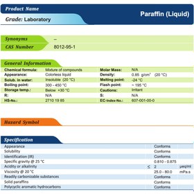 تصویر پارافین مایع Laboratory دکتر مجللی DR Mojallali Laboratory Liquide Paraffin