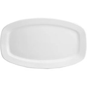 تصویر دیس کباب چینی زرین سفید (سایز 40) Zarin Iran Hotel-49 White 1 Piece Porcelain kebab-platter 40