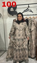 تصویر پیراهن پاییزه پایین چین مخمل - 100 