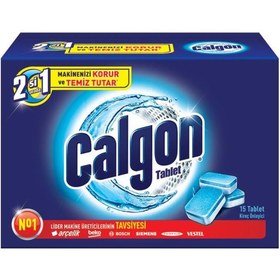 تصویر قرص جرم گیر ماشین لباسشویی کالگون (Calgon) بسته 15 عددی شوینده لباس