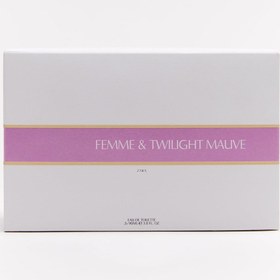 تصویر ادکلن ۲قلو زارا فمه + توایلایت مایو ۲×۹۰ میل | FEMME + TWILIGHT MAUVE 2X90 ML ZARA FEMME EDT + ZARA TWILIGHT MAUVE EDT 2X90ML (3.04 FL. OZ).