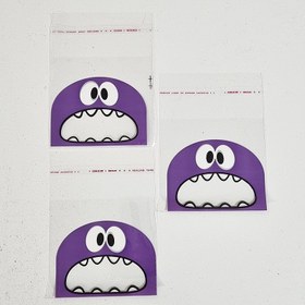 تصویر پلاستیک بسته بندی مدل هیولا 10×10 بسته 50عددی - آبی 