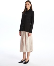 تصویر زنانه پیراهن با آستین بلند و صاف | LC Waikiki | 828350194 | اورجینال 