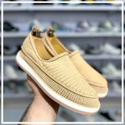 تصویر گیوه مردانه کرم رنگ زیره سه لایه میکروآلن 