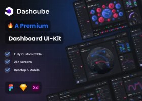 تصویر کیت رابط کاربری داشبورد داشکیوب | Dashcube 