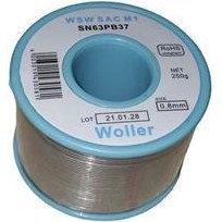 تصویر سیم لحیم WOLLER سایز 0.8 میلی متر 250 گرمی 