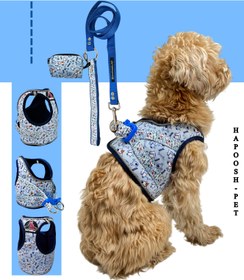 تصویر قلاده تنی لباسی هارنس (Harness) WOOF - L / با کیف ست / با لیش HL40002