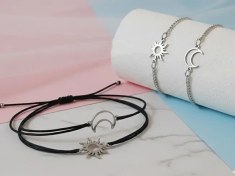 تصویر دستبند ست ماه و خورشید 