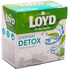 تصویر چای لوید مکمل غذا و سم زدا Loyd Loyd Everyday Detox Food Supplement Herbal Tea 20×1