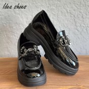 تصویر کفش کالج دخترانه مدل 204 ورنی رنگ سیاه 