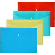 تصویر پوشه دکمه دار A4 رنگ متفاوت 