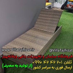 تصویر تخت کنار استخری حصیربافت مدل دریا 