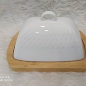 تصویر جا کره و پنیر سرامیکی سینی بامبو مدل WS159 BUTTER DISH SET برند VOGATI 