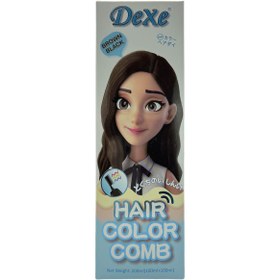 تصویر شامپو رنگ مو دکسی حجم ۲۰۰ میل شانه دار قهوه ای تیره 