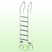 تصویر نردبان استخری 6 پله کف پله استیل برند شاین 